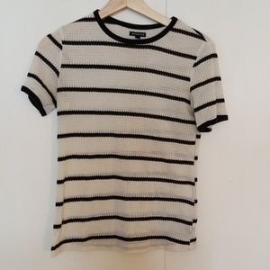 Strechy striped lace shirt